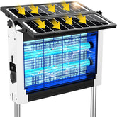 Zwiran vista frontal del insecticida solar mostrando LEDs y carcasa, protección eficiente