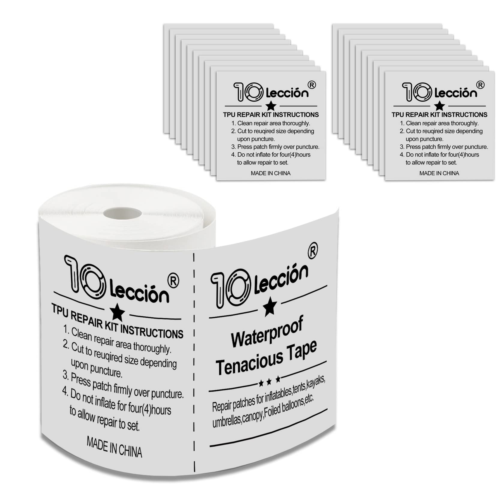 10Leccion rollo TPU frontal mostrando longitud y transparencia para reparaciones