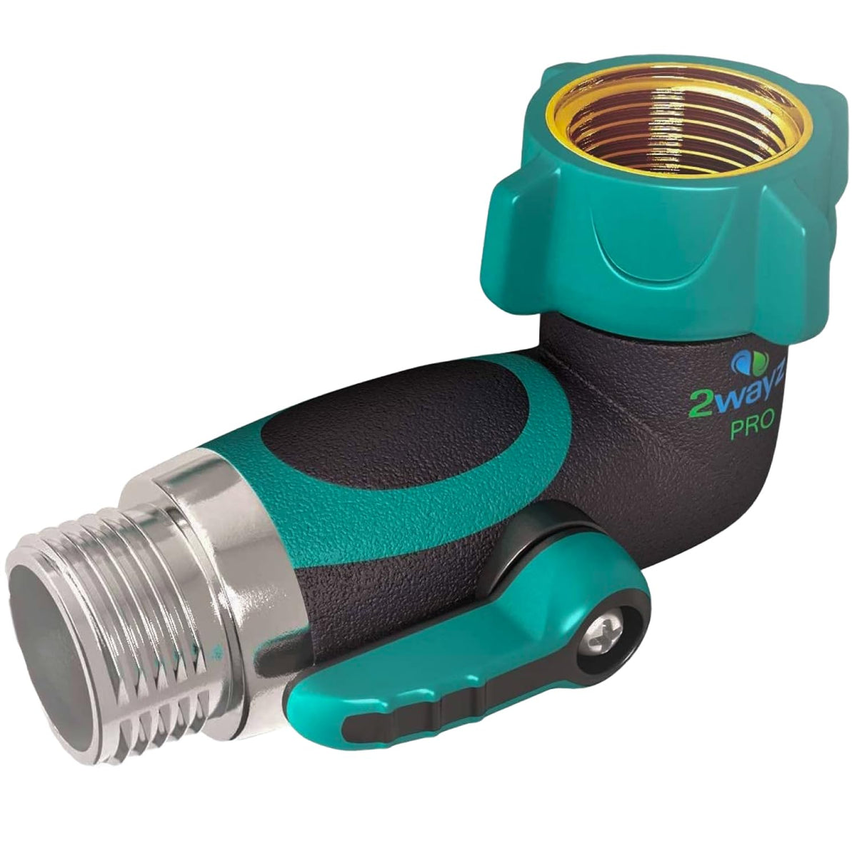 2WAYZ codo 90° frontal mostrando diseño compacto y montaje fácil