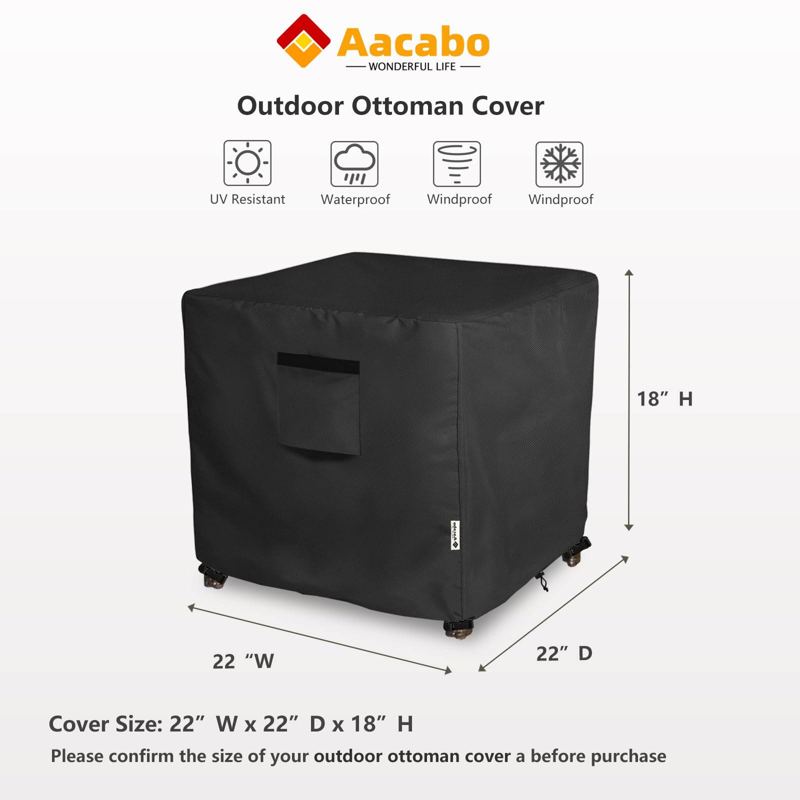 Aacabo primer plano de tela Oxford resistente que protege del agua