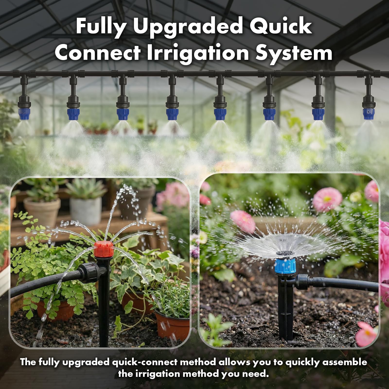 Abakuku conector quick-connect instalado que facilita montaje rápido