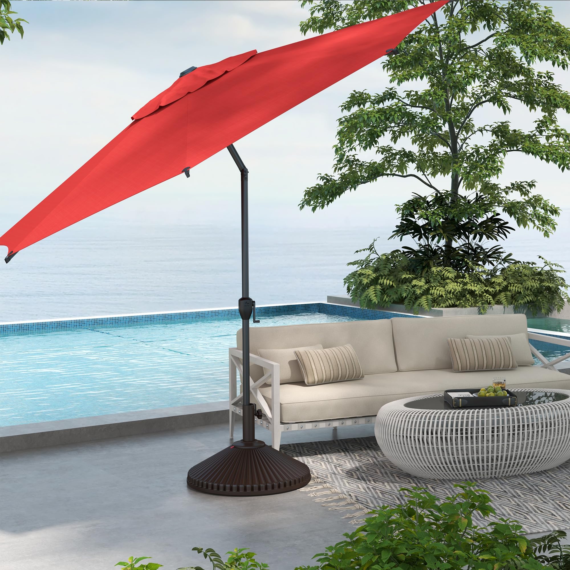 Abba Patio primer plano de la tela con protección UPF 50 y repelencia