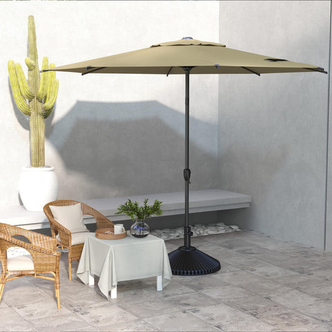 Abba Patio comparación de tamaño junto a una persona para escala visual