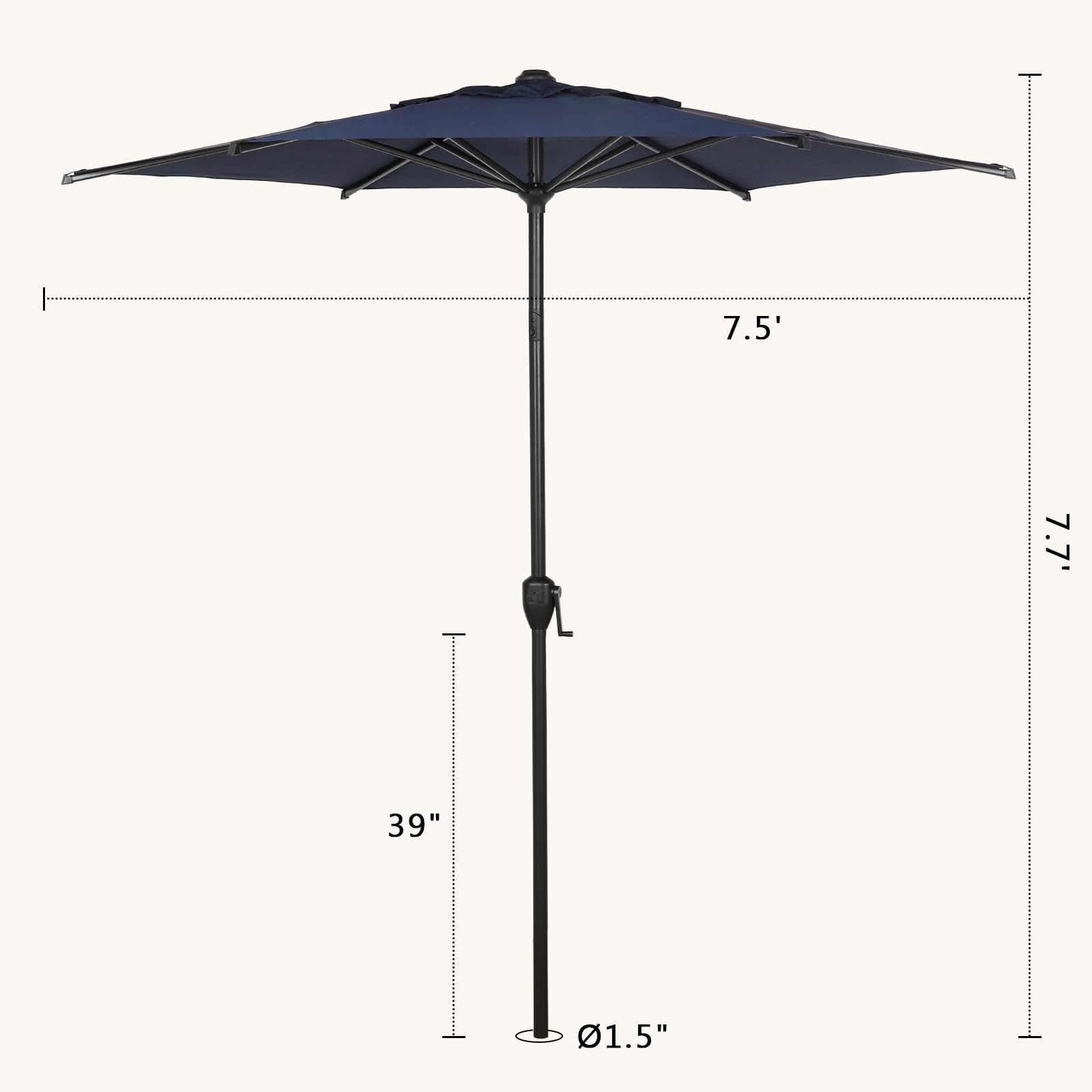 Abba Patio parasol en ambiente de piscina creando sombra y estética exterior