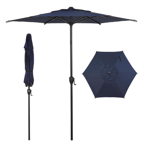Abba Patio vista frontal del parasol mostrando cobertura amplia y diseño elegante