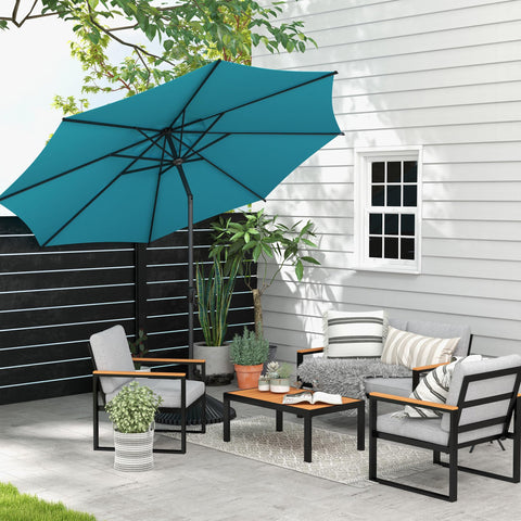 Abba Patio detalle de la tela turquesa resistente e impermeable