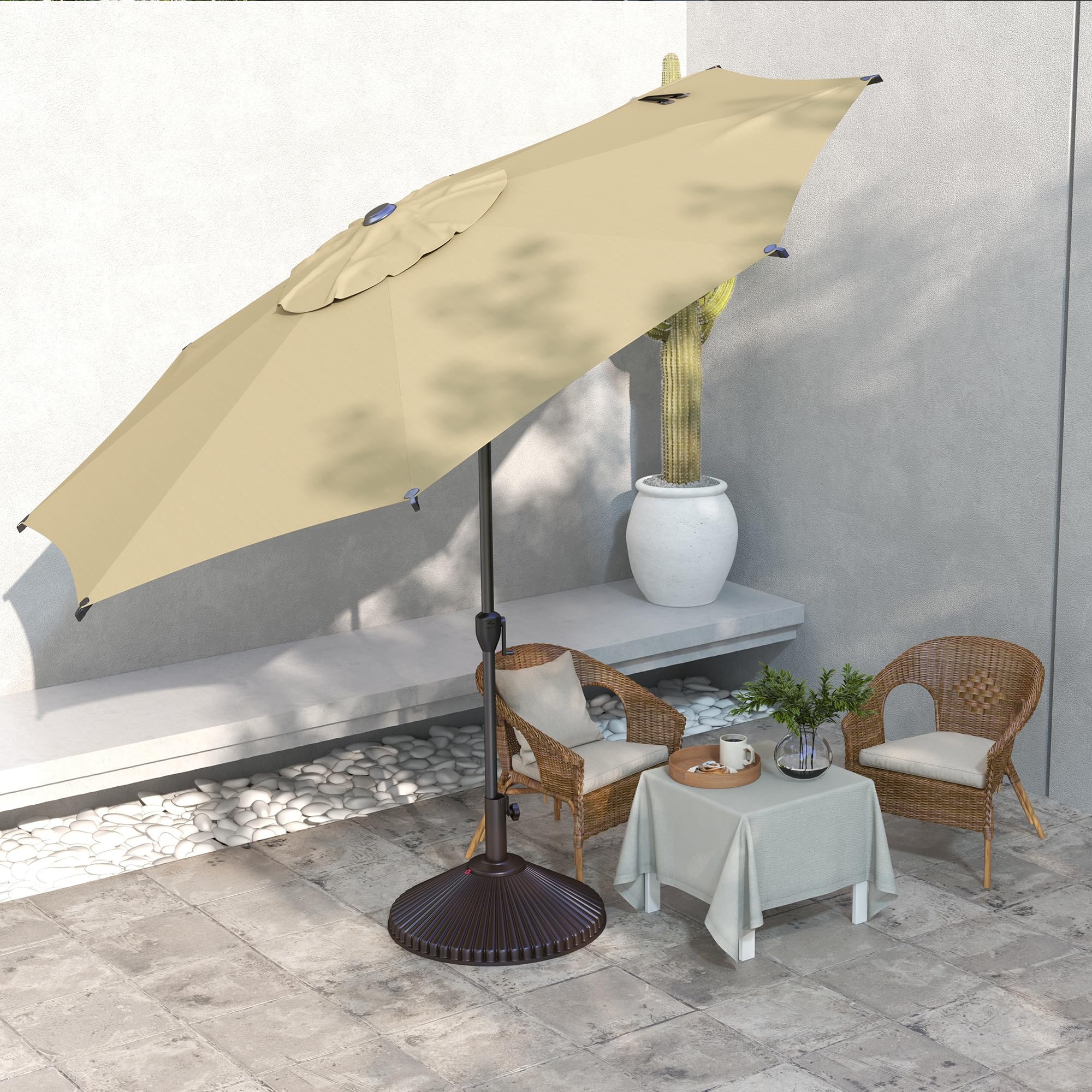 Abba Patio textura de la tela repelente y protección solar UPF