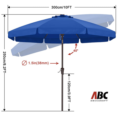 ABCCANOPY closeup de varillas de fibra mayor flexibilidad frente al viento
