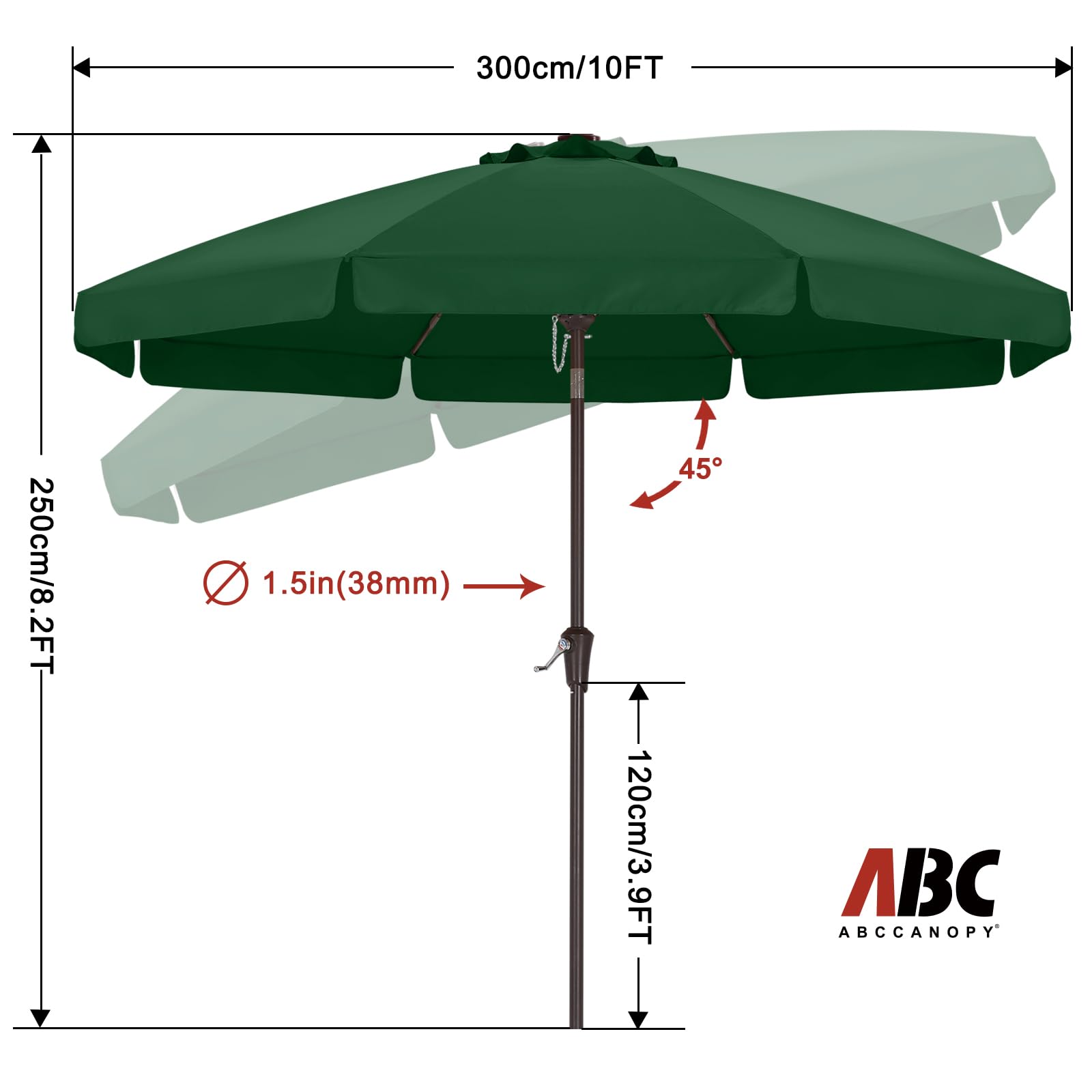 ABCCANOPY textura de la tela teñida en hilo, color duradero y protección solar