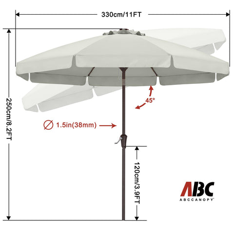 ABCCANOPY Close-up de varillas de fibra de vidrio mostrando resistencia