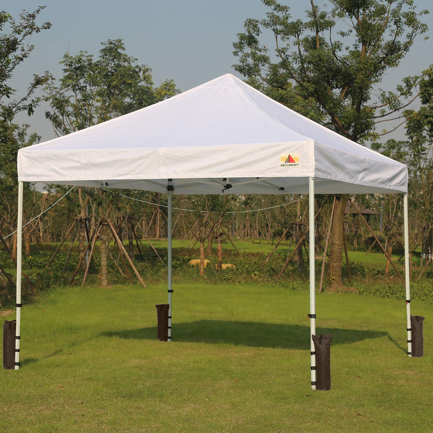 ABCCANOPY comparación de tamaño con pata de toldo, ajuste seguro