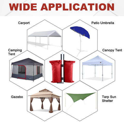 ABCCANOPY bolsa junto a pata de carpa para mostrar escala y ajuste exacto