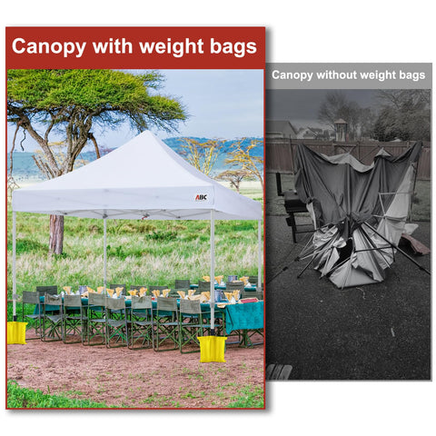 ABCCANOPY comparación junto a pata de carpa que muestra ajuste universal