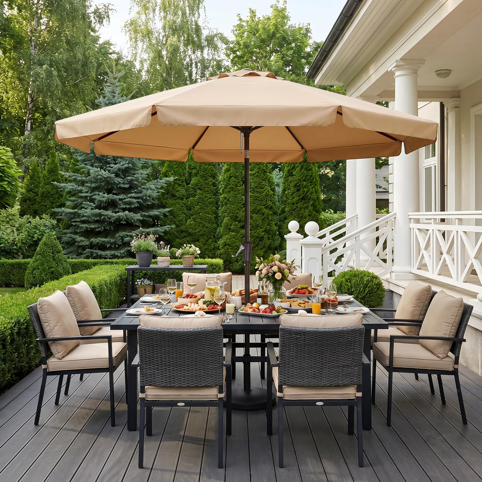 ABCCANOPY borde scalloped elegante que aporta sombra y estilo decorativo