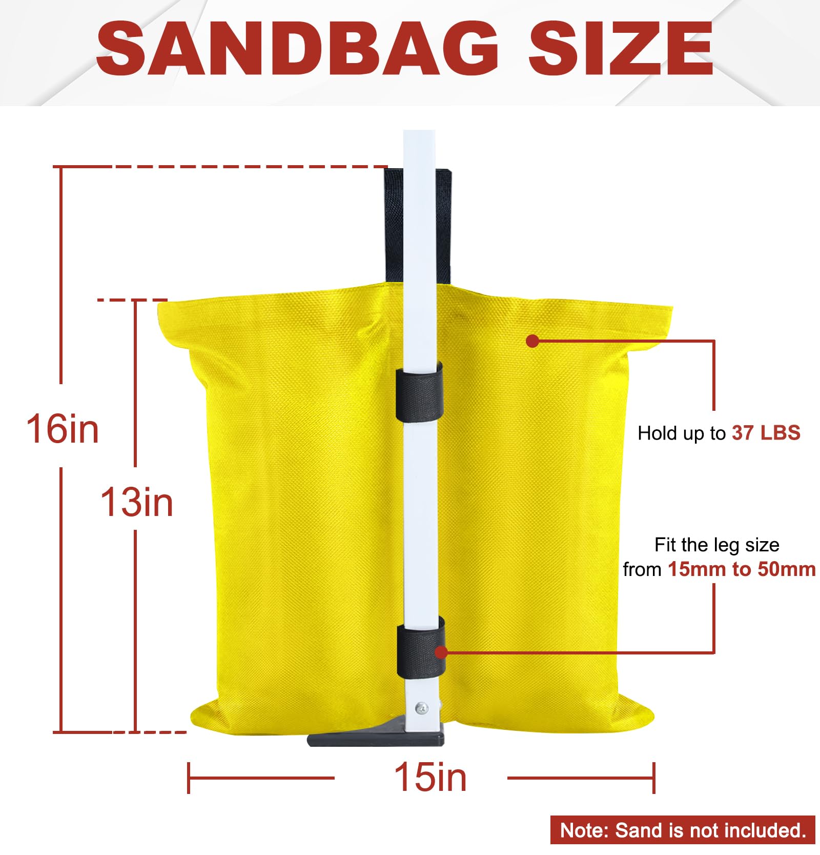 ABCCANOPY bolsa sujeta carpa en campamento proporcionando estabilidad ante viento