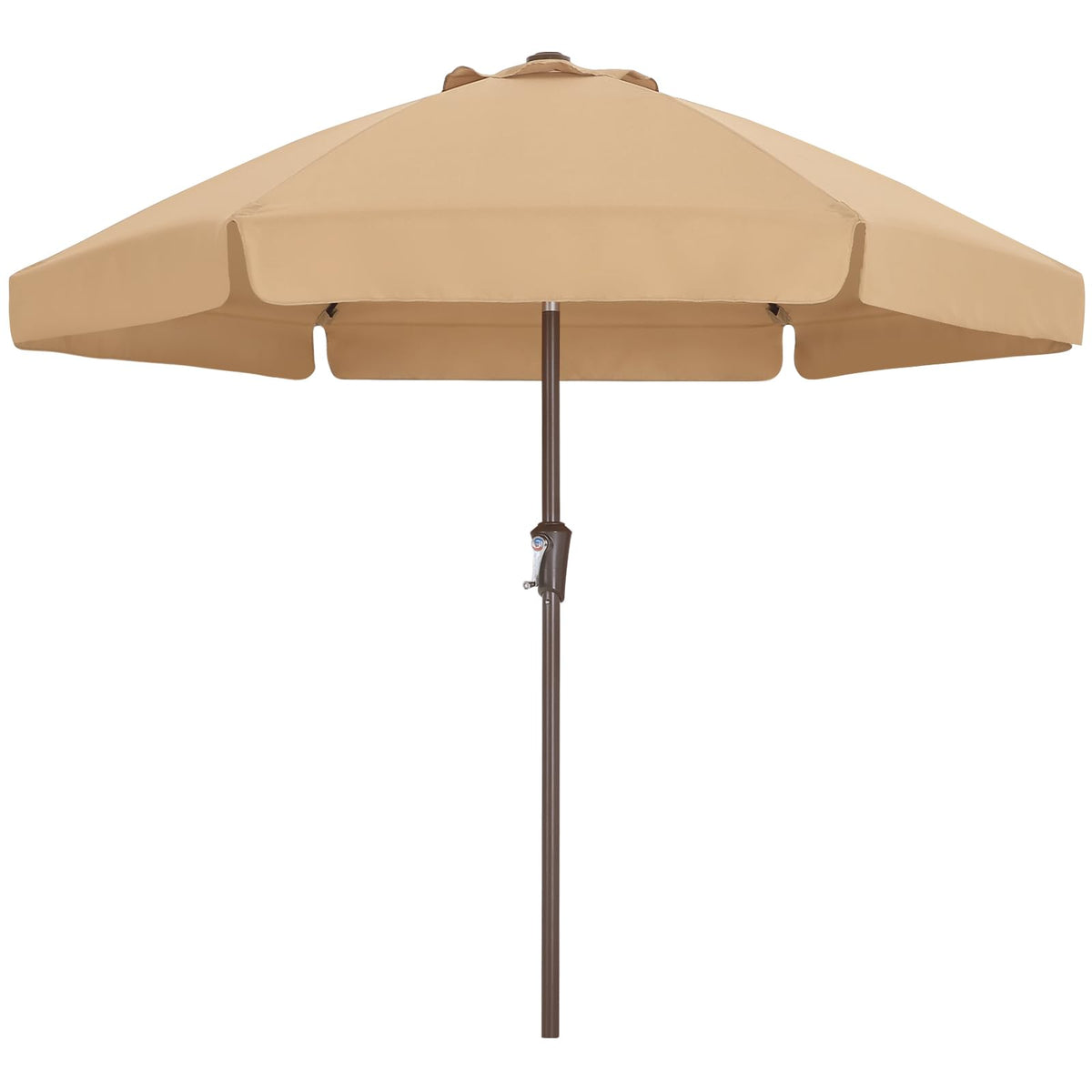 ABCCANOPY frente empaquetado mostrando diseño tan y borde ondulado, ideal para terraza