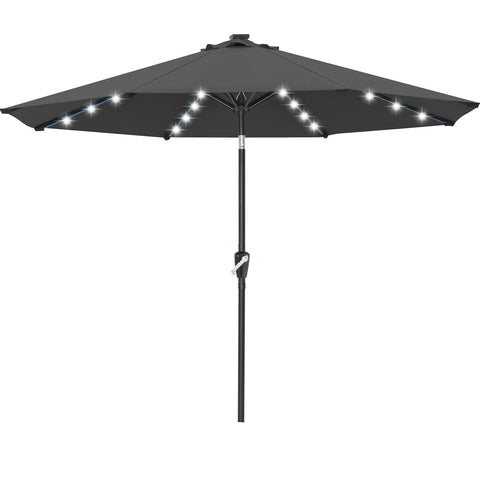 ABCCANOPY vista frontal del parasol 11ft con sombra amplia y diseño elegante