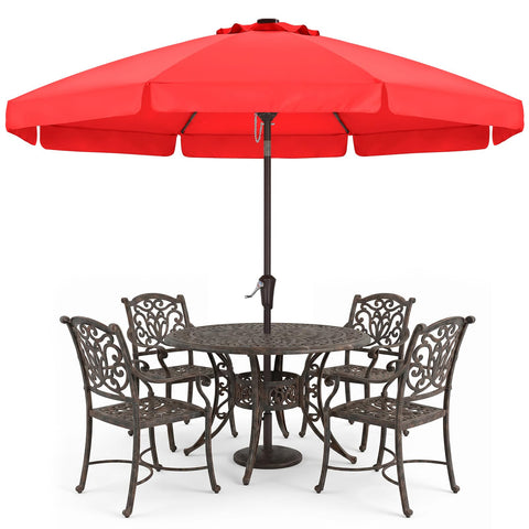 ABCCANOPY vista frontal de sombrilla roja para sombra amplia