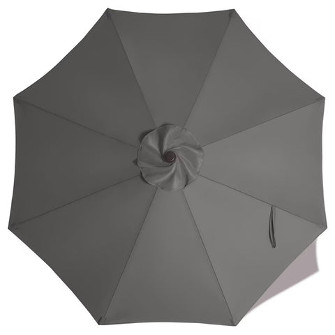 ABCCANOPY vista frontal del techo gris oscuro mostrando cobertura amplia y estilo