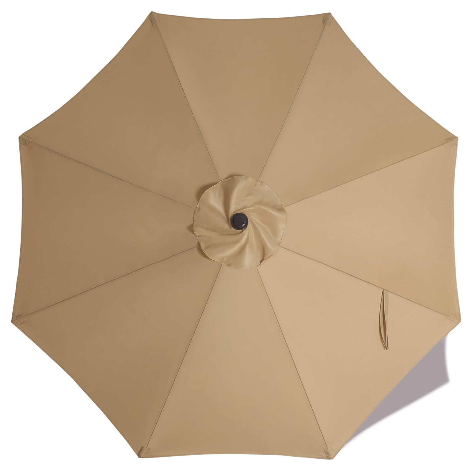 ABCCANOPY cubierta frontal khaki mostrando ajuste y protección