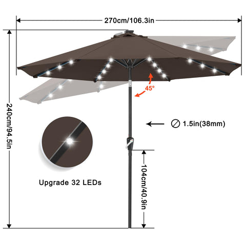 ABCCANOPY luces LED encendidas creando ambiente nocturno