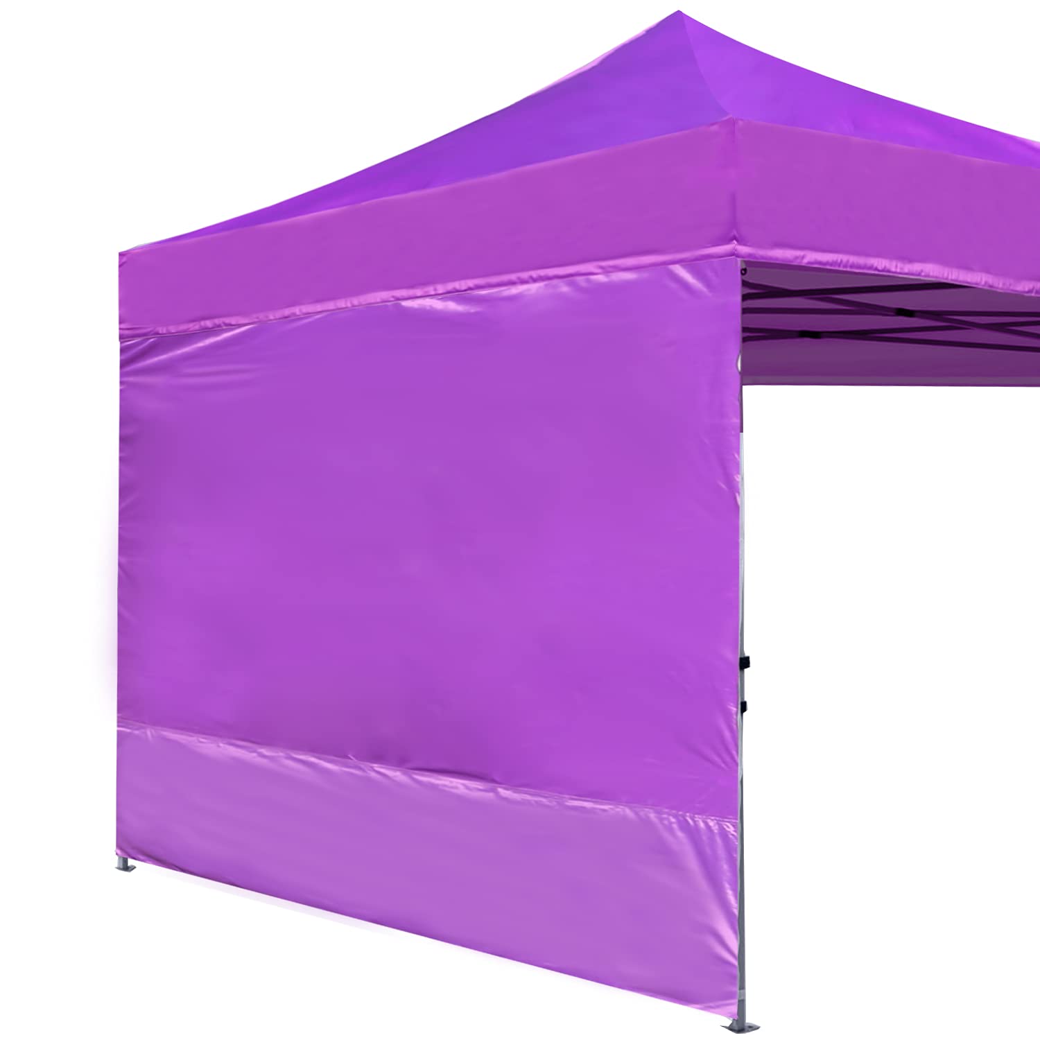 ABCCANOPY lateral frontal morado mostrando ajuste y cobertura para privacidad