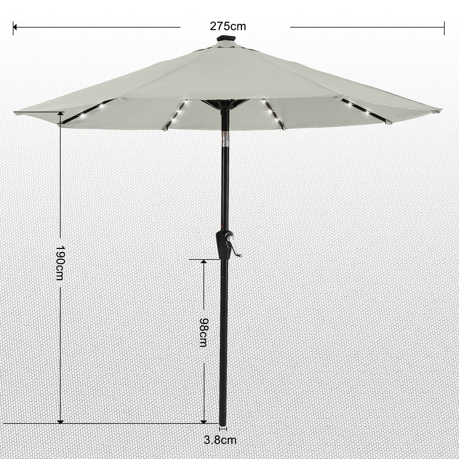 ABCCANOPY 32 LED distribuidos proporcionando iluminación uniforme