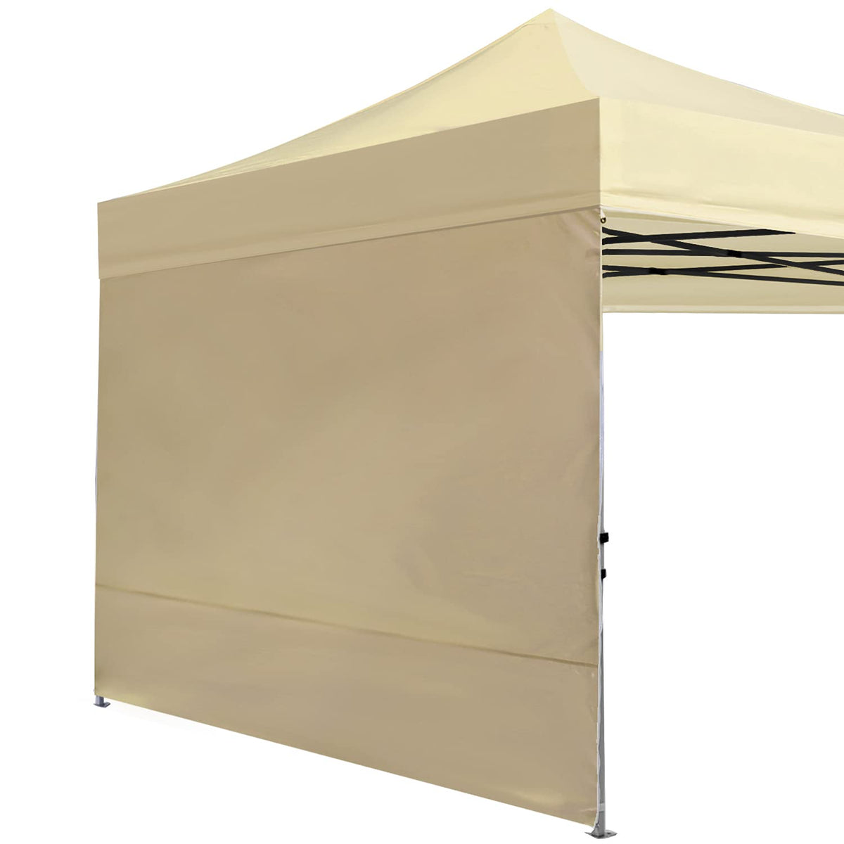 ABCCANOPY vista frontal de la pared lateral beige mostrando protección
