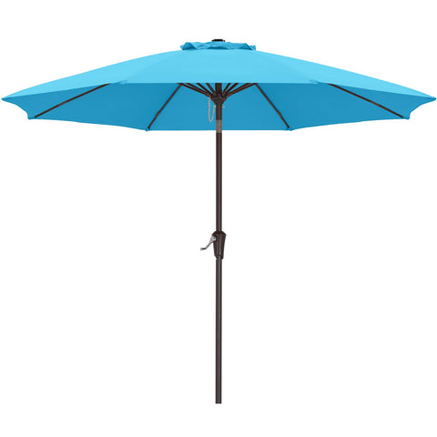 ABCCANOPY vista frontal de la sombrilla 9ft mostrando cobertura amplia y protección