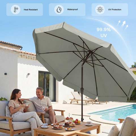 ABCCANOPY sombrilla montada en mesa exterior, sombra para comedor al aire libre