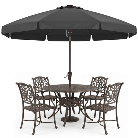 ABCCANOPY vista frontal de la sombrilla 10FT que ofrece amplia sombra