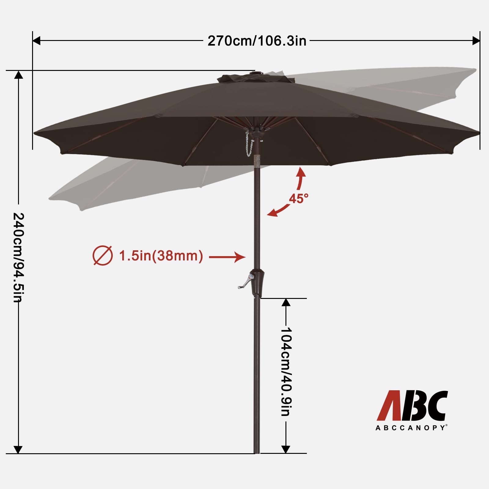 ABCCANOPY textura de la tela UPF50+ resistente al agua y a la decoloración
