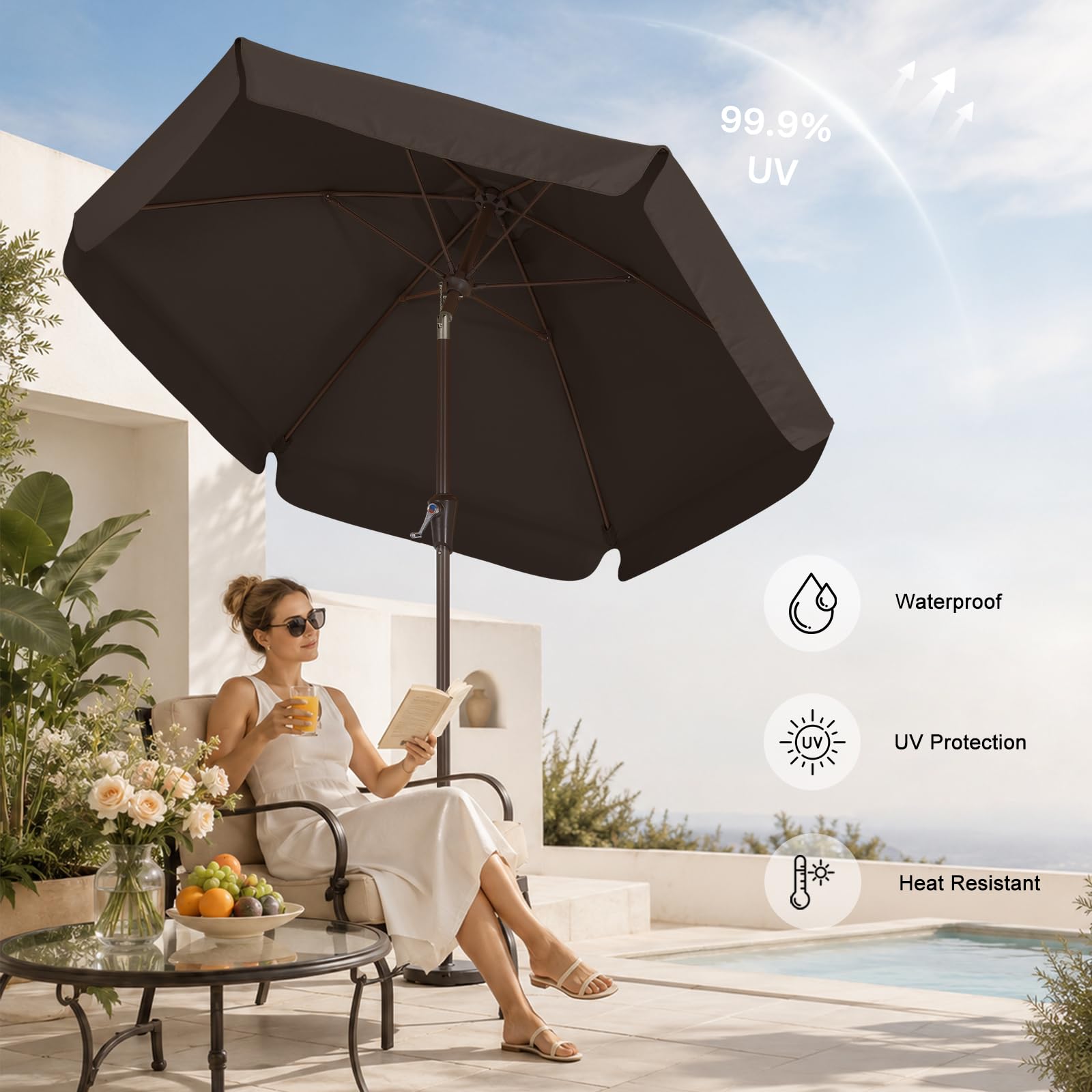 ABCCANOPY tejido teñido con protección UPF 50+ y color duradero
