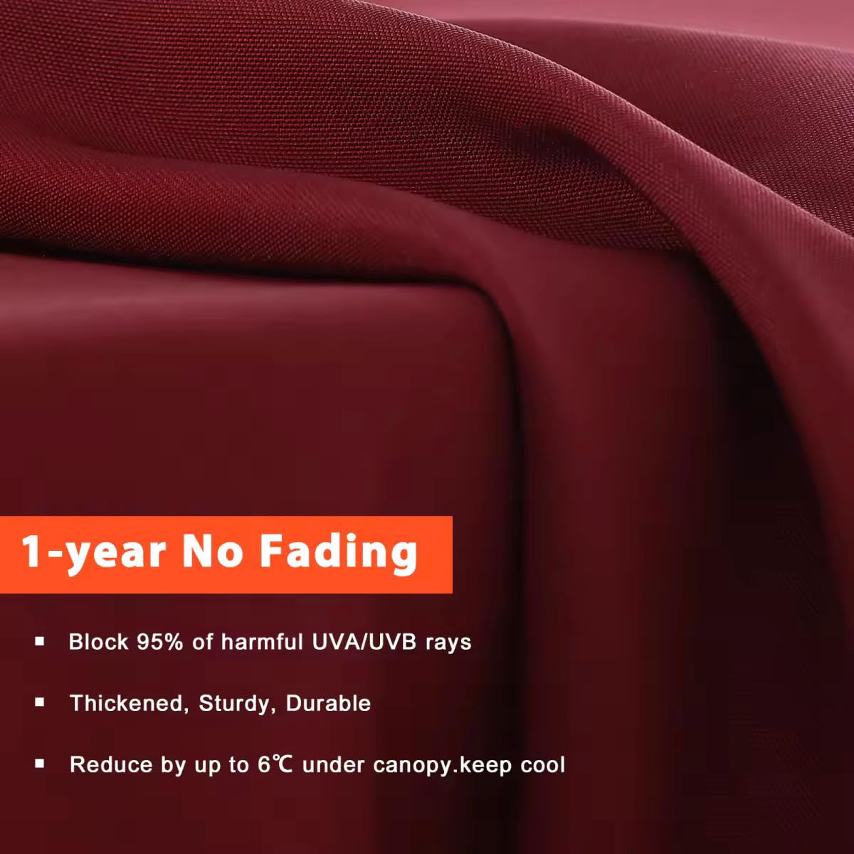 ABCCANOPY tejido y textura con protección UV que reduce la radiación y calor