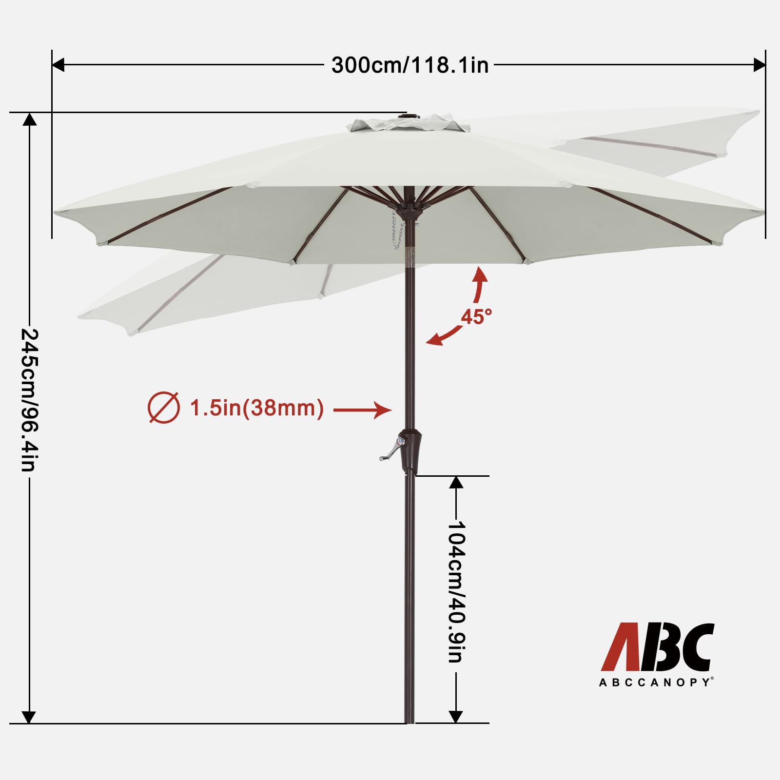 ABCCANOPY textura del tejido UPF50+ resistente al agua y al sol