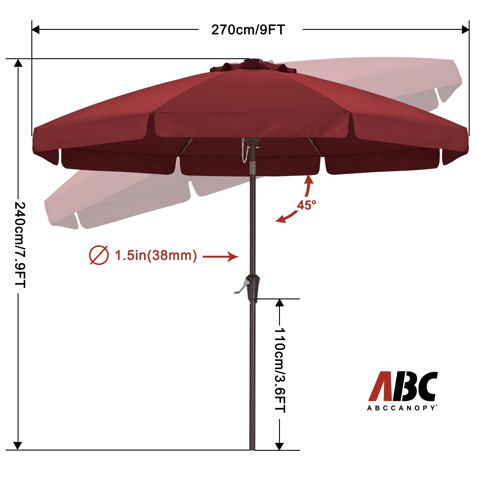 ABCCANOPY primer plano de la tela teñida resistente al color y sol