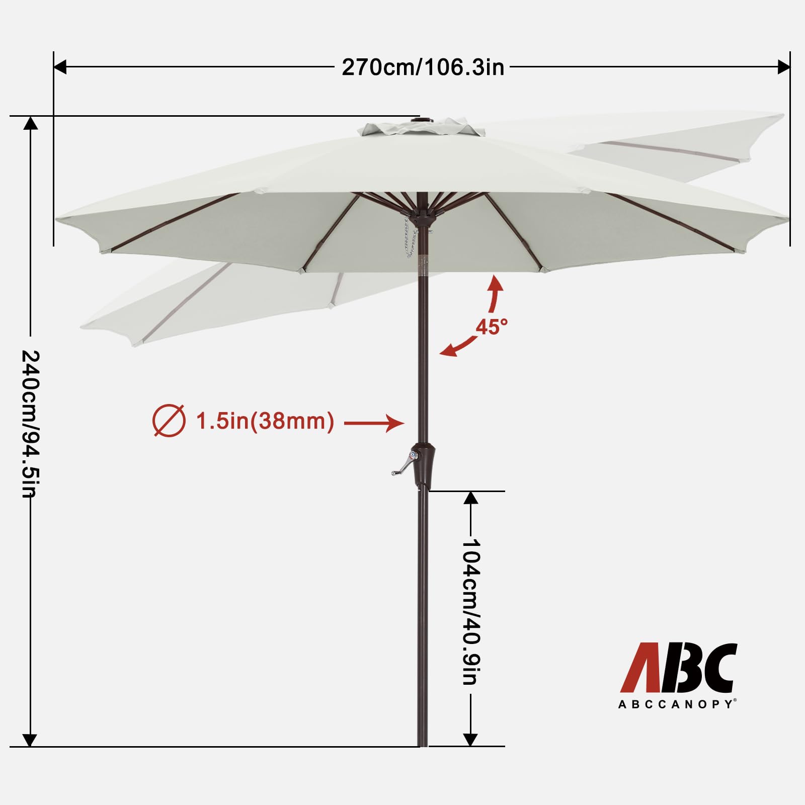 ABCCANOPY textura del poliéster UPF50+ resistente al agua