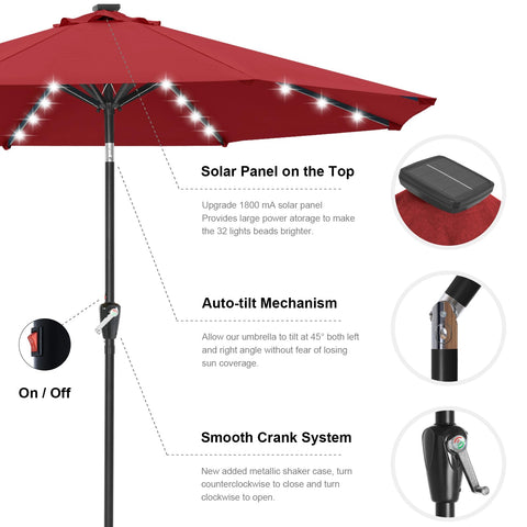ABCCANOPY ambiente nocturno con luces LED creando ambiente acogedor