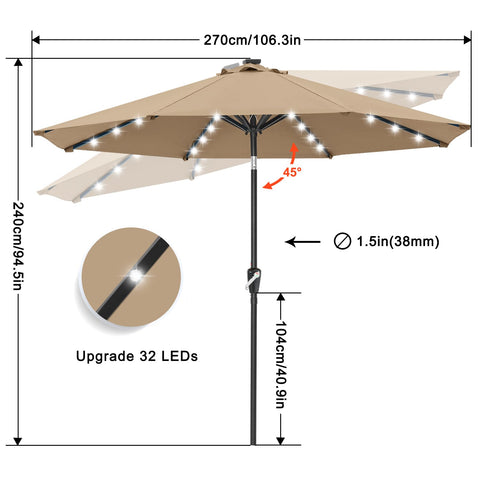 ABCCANOPY iluminación de noche con 32 LEDs encendidos, luz uniforme para reuniones