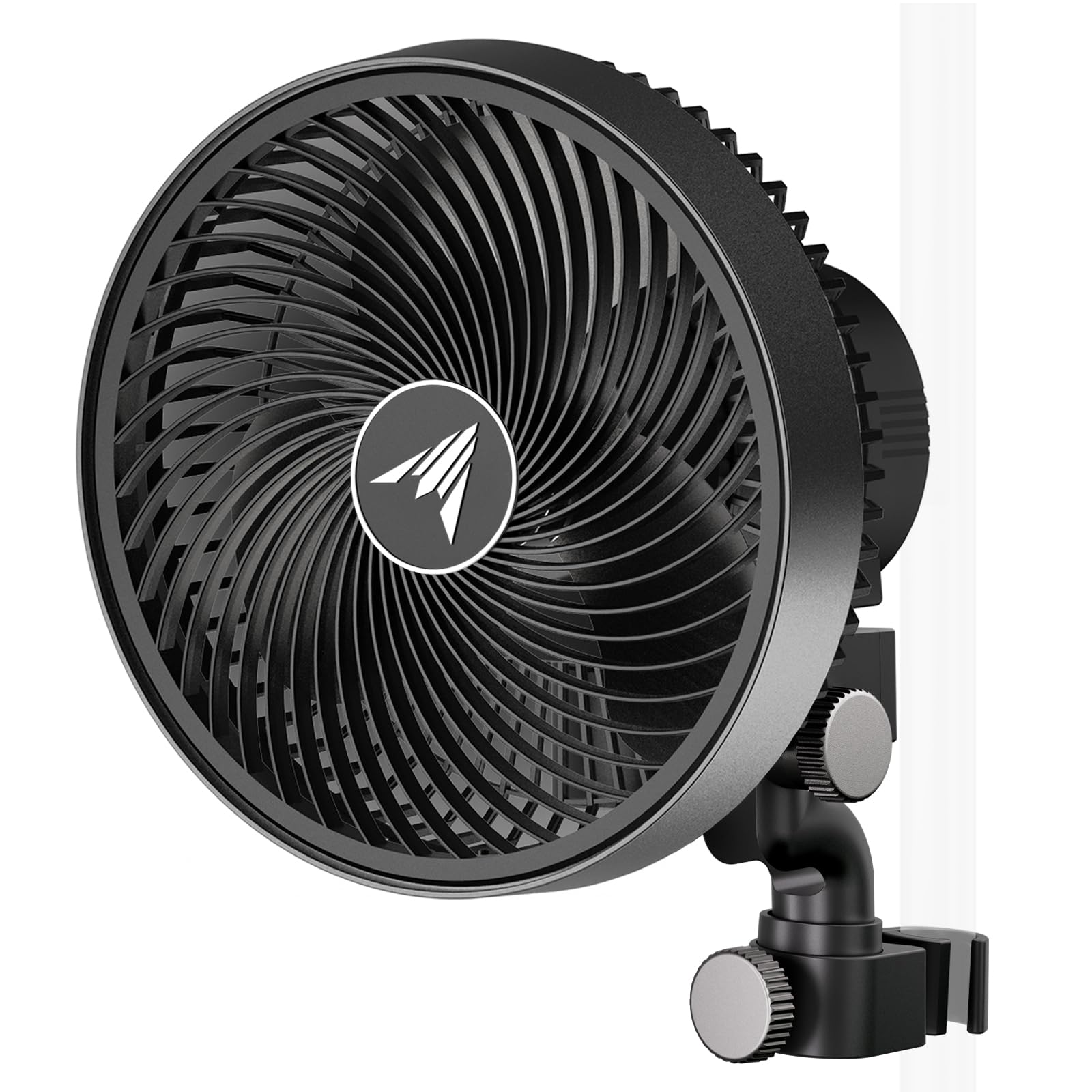 AC Infinity vista frontal del CLOUDRAY S9 con clip, circulación dirigida