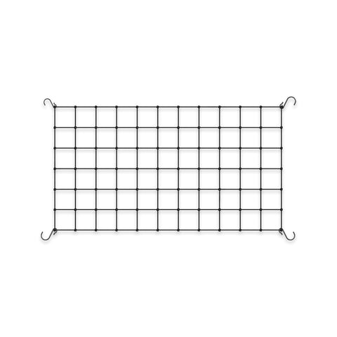 AC Infinity red trellis frontal del empaque mostrando tamaño 2x4' y uso en cultivo
