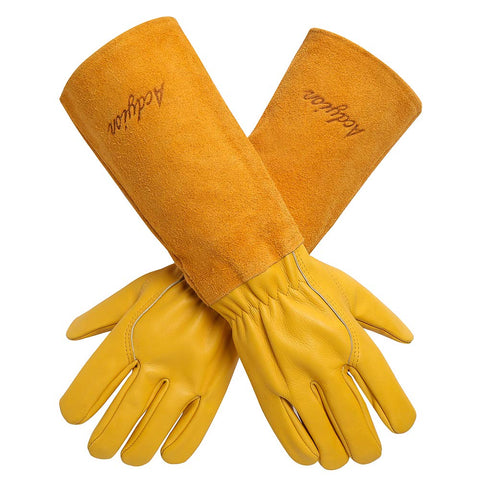 Acdyion vista frontal del par de guantes protegen antebrazos