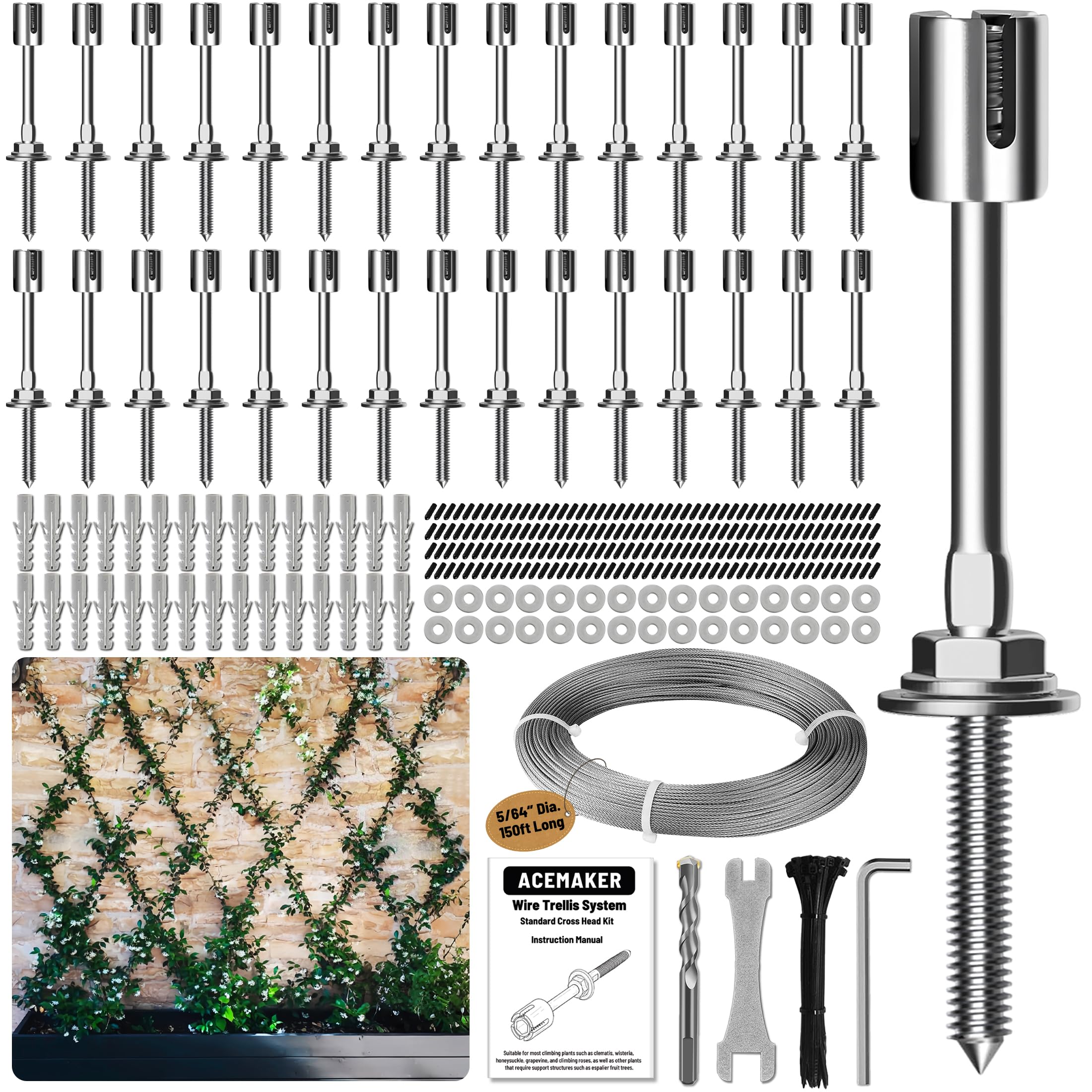 Acemaker frontal del kit completo mostrando componentes y beneficio de instalación rápida