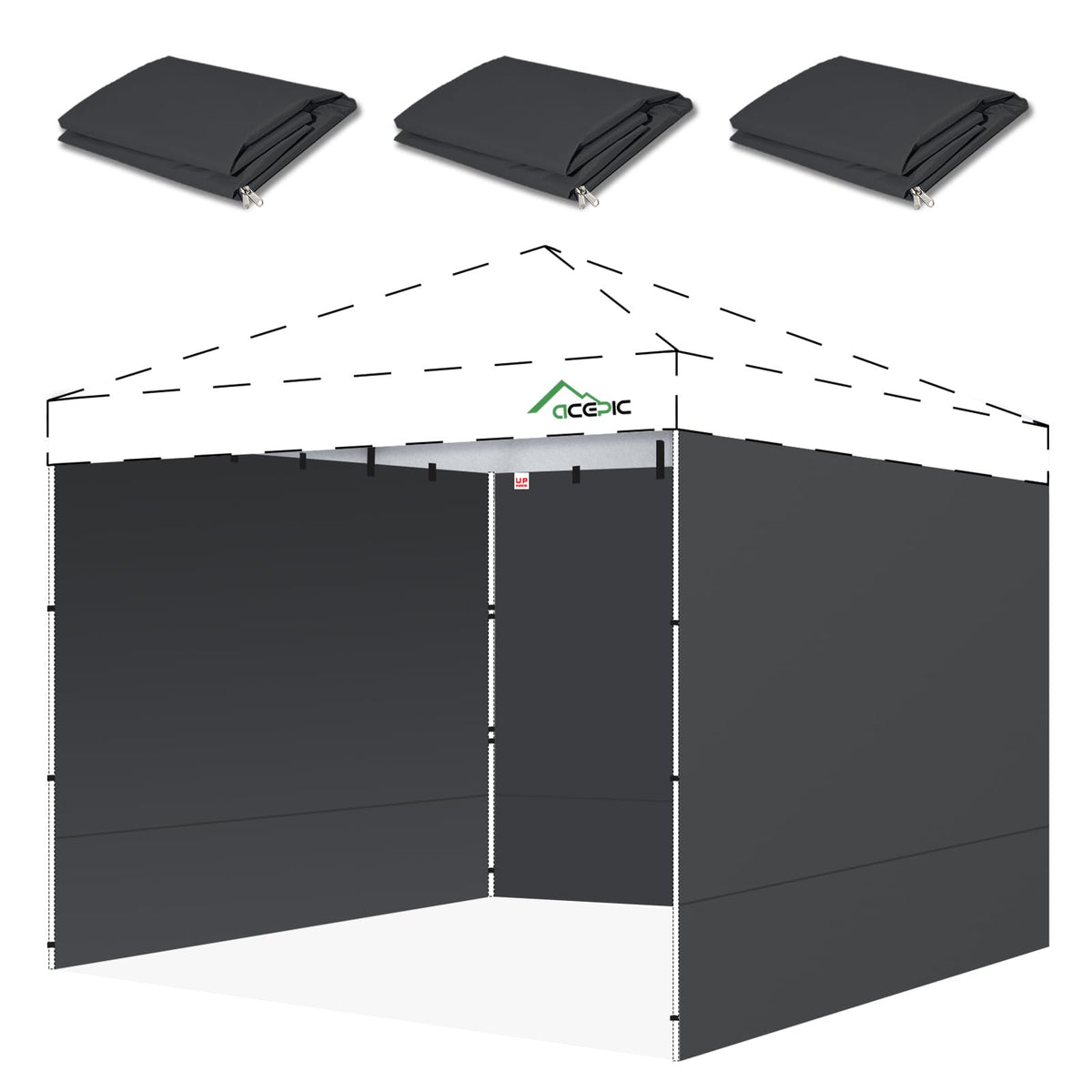 Acepic panel lateral frontal mostrando ajuste y protección impermeable