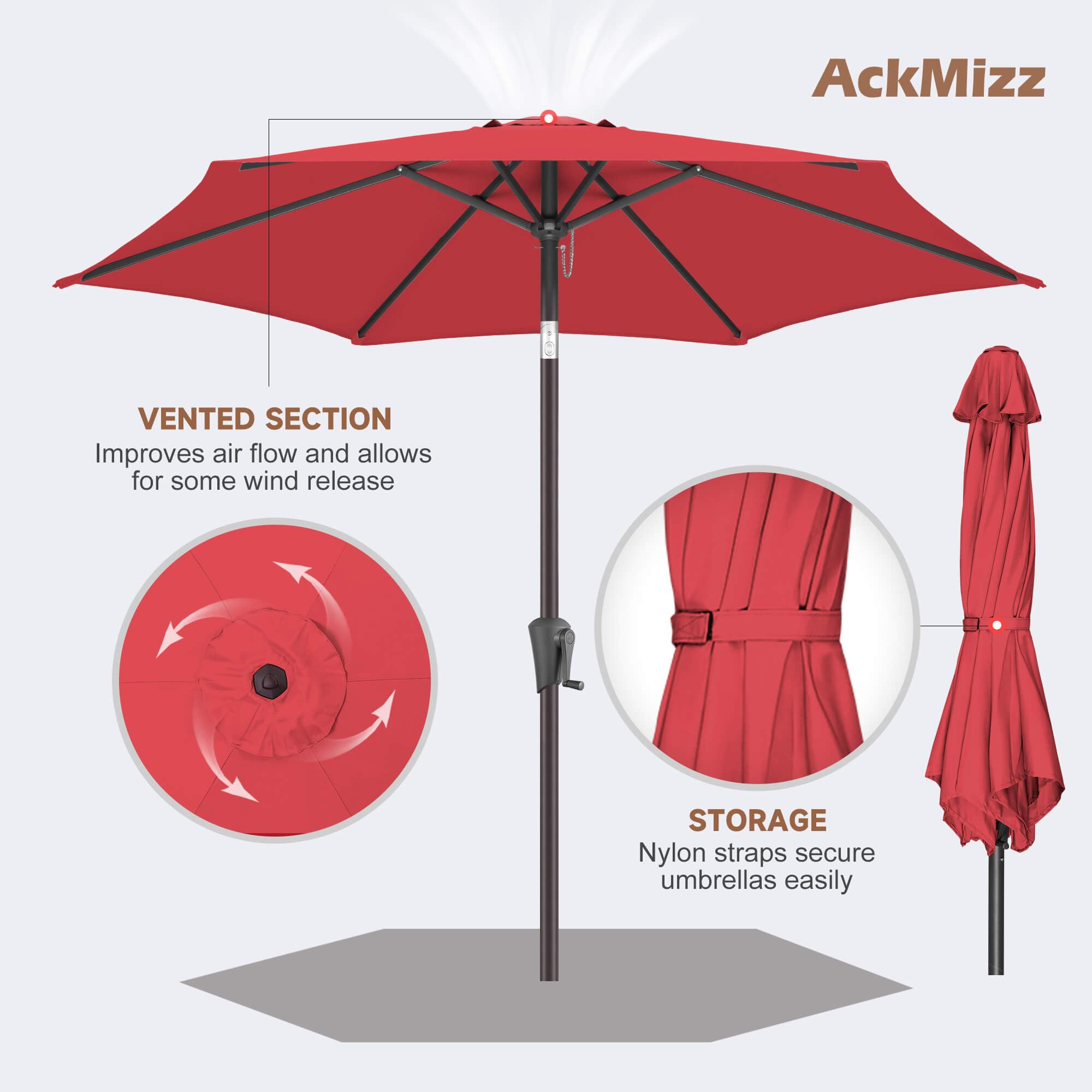 AckMizz poste y seis costillas de acero inoxidable resistentes