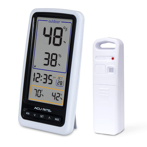 AcuRite pantalla con dígitos grandes que facilita ver la temperatura desde lejos