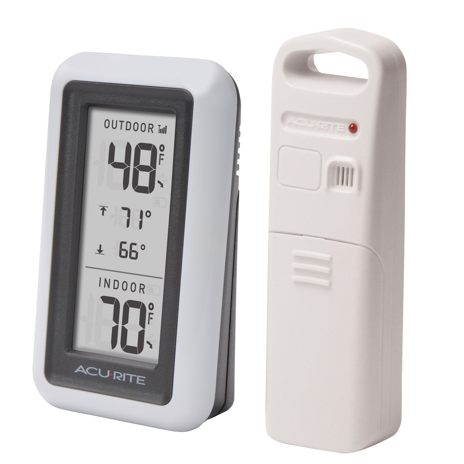 AcuRite sensor exterior resistente, detalle de carcasa para protección climática