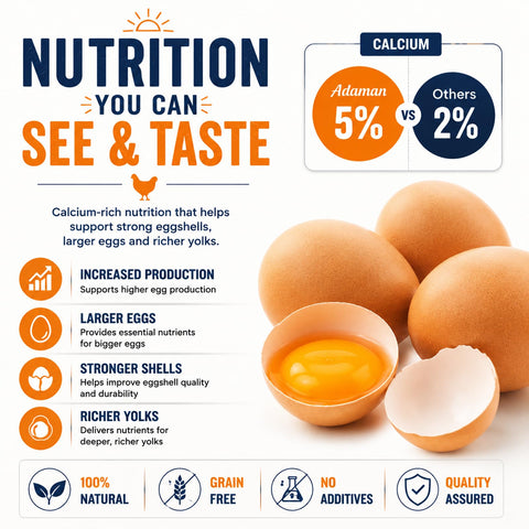 Adaman mano dosificando larvas como complemento nutritivo para aves