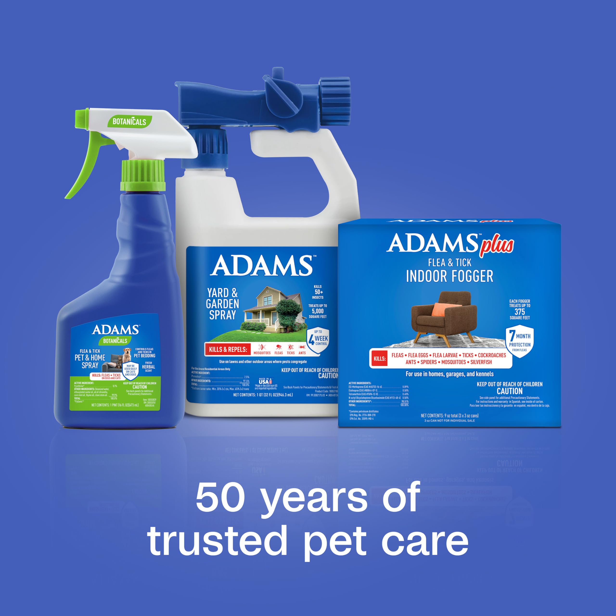 ADAMS fogger colocado sobre muebles protegidos para evitar manchas