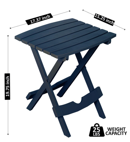 Adams mesa lateral Midnight junto a piscina, superficie estable para bebidas